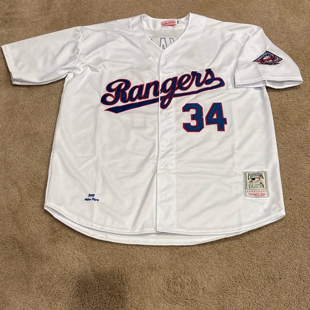 Nolan Ryan Texas Rangers Jersey Men’s XL NWT 1993 Home White